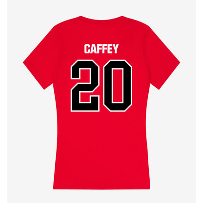 Youngstown State - NCAA Football : Tc Caffey - Women's V-Neck T-Shirt-1