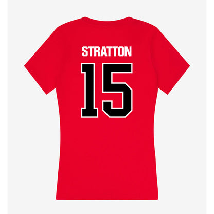 Youngstown State - NCAA Women's Volleyball : Ava Stratton - Women's V-Neck T-Shirt-1