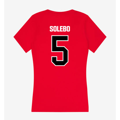 Youngstown State - NCAA Men's Basketball : Shaheed Solebo - Women's V-Neck T-Shirt-1