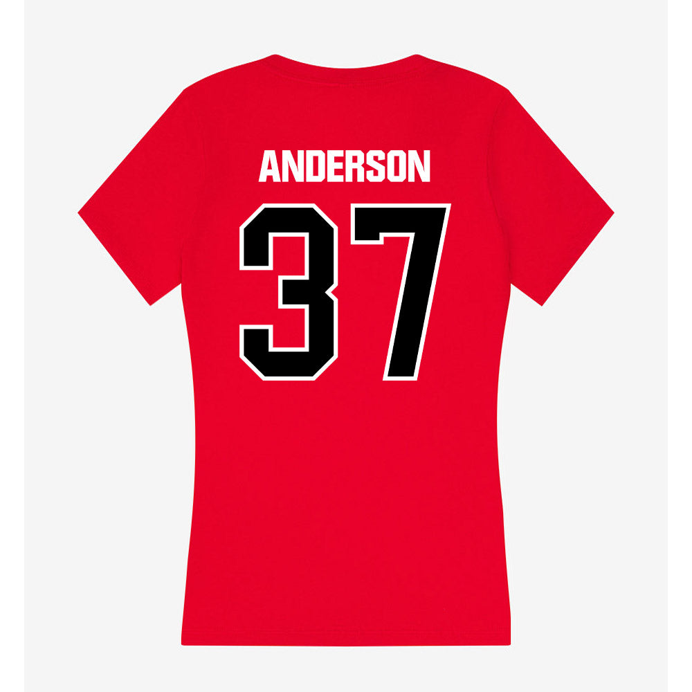 Youngstown State - NCAA Football : Evan Anderson - Women's V-Neck T-Shirt-1