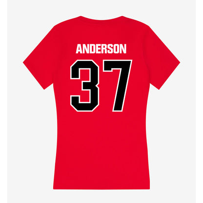 Youngstown State - NCAA Football : Evan Anderson - Women's V-Neck T-Shirt-1