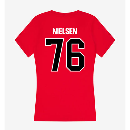 Youngstown State - NCAA Football : Nicholas Nielsen - Women's V-Neck T-Shirt-1