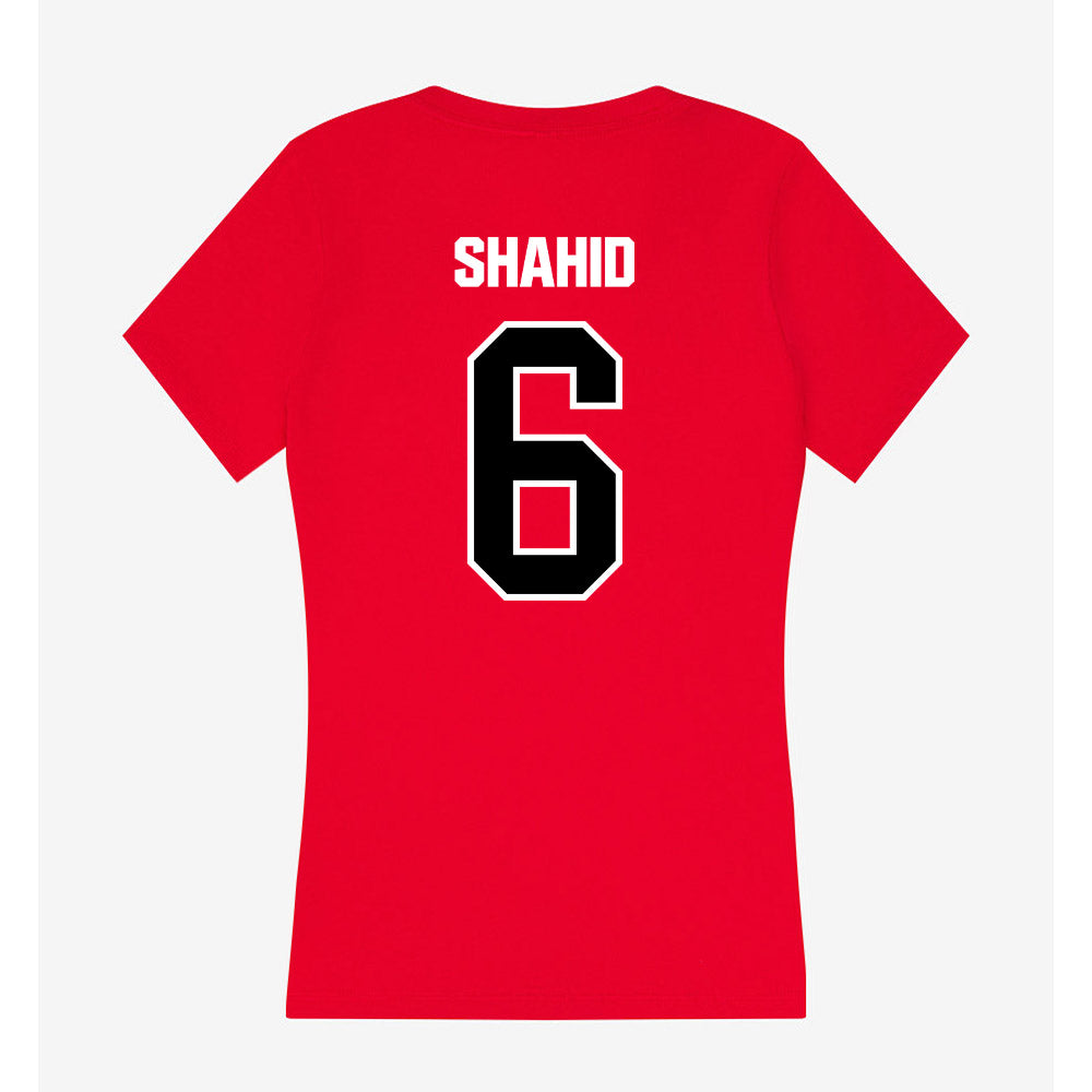 Youngstown State - NCAA Football : Makai Shahid - Women's V-Neck T-Shirt-1