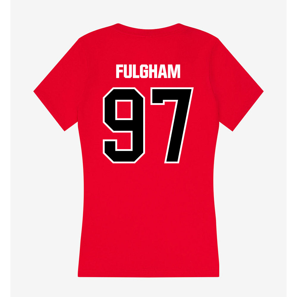 Youngstown State - NCAA Football : Trentt Fulgham - Women's V-Neck T-Shirt-1