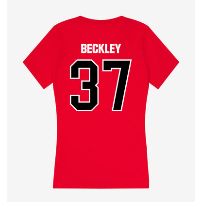 Youngstown State - NCAA Baseball : Nathan Beckley - Women's V-Neck T-Shirt-1
