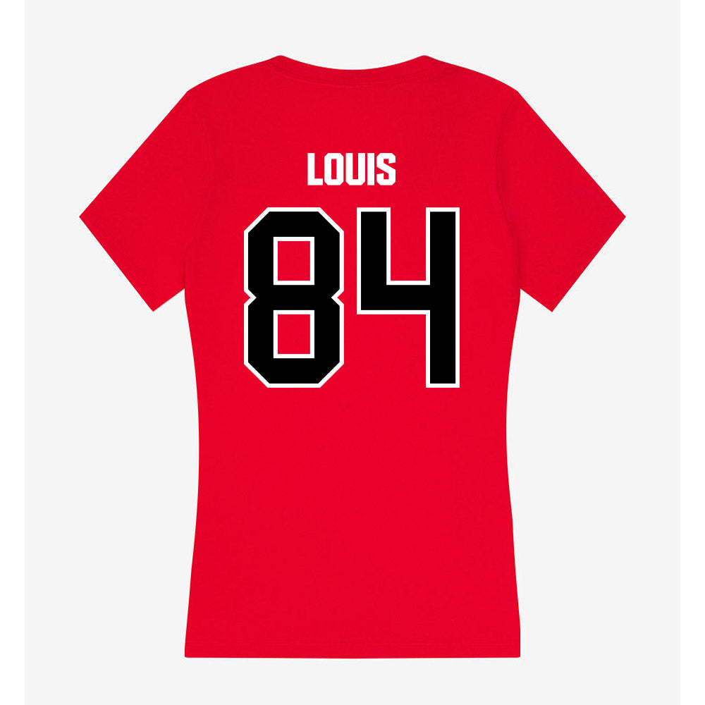 Youngstown State - NCAA Football : Emy Louis - Women's V-Neck T-Shirt-1