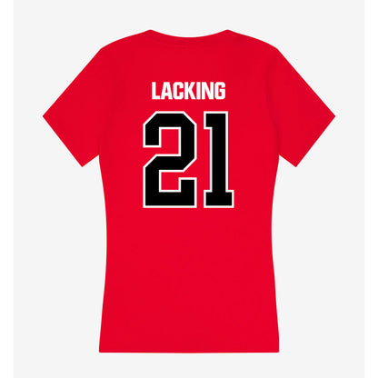 Youngstown State - NCAA Football : Larenz Lacking - Women's V-Neck T-Shirt-1