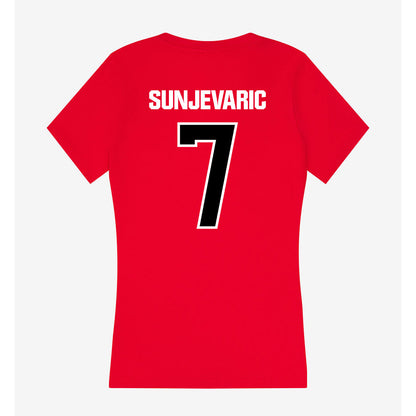 Youngstown State - NCAA Women's Soccer : Eva Sunjevaric - Women's V-Neck T-Shirt-1