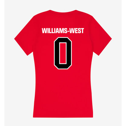 Youngstown State - NCAA Football : Jussiah Williams-West - Women's V-Neck T-Shirt-1