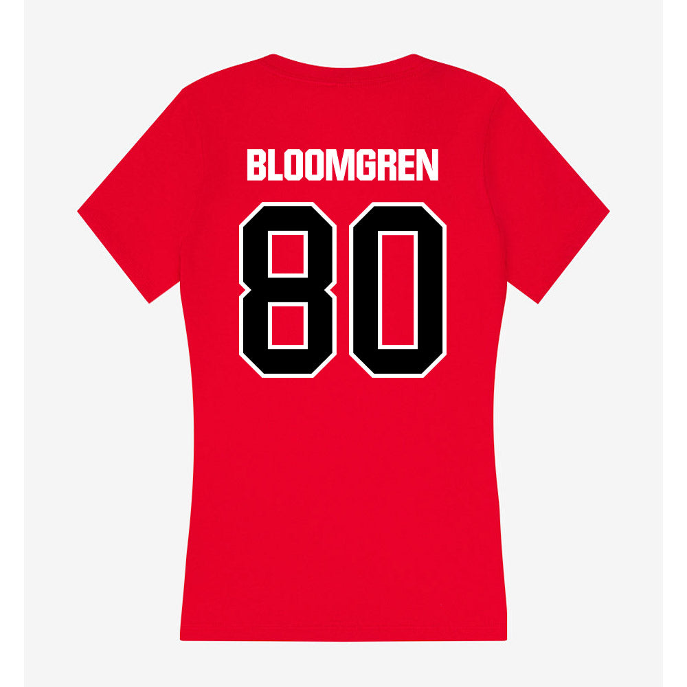 Youngstown State - NCAA Football : Christian Bloomgren - Women's V-Neck T-Shirt-1