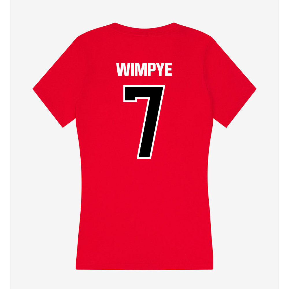 Youngstown State - NCAA Football : Justin Wimpye - Women's V-Neck T-Shirt-1