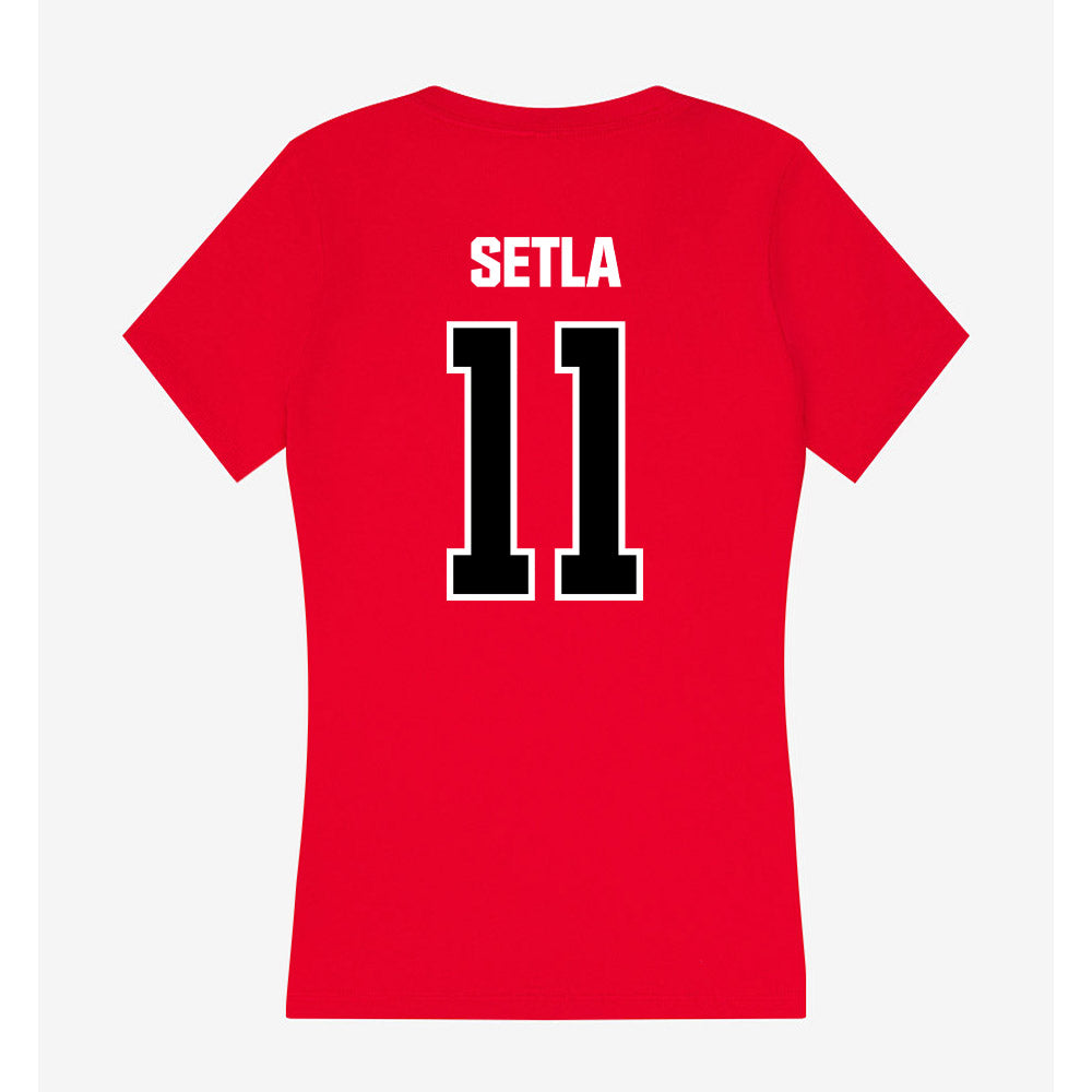 Youngstown State - NCAA Women's Volleyball : Nyia Setla - Women's V-Neck T-Shirt-1