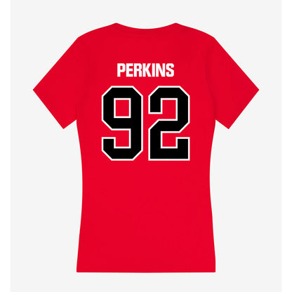 Youngstown State - NCAA Football : Devaughn Perkins - Women's V-Neck T-Shirt-1