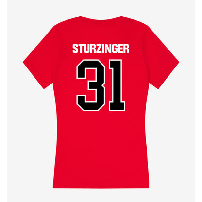 Youngstown State - NCAA Football : Weston Sturzinger - Women's V-Neck T-Shirt-1