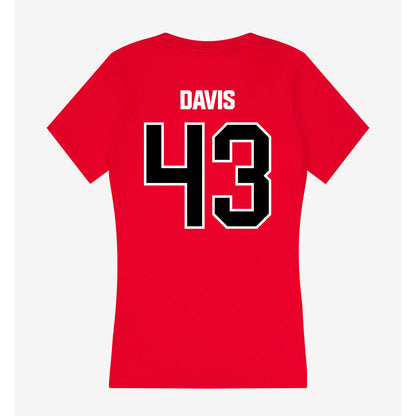 Youngstown State - NCAA Baseball : Braedon Davis - Women's V-Neck T-Shirt-1