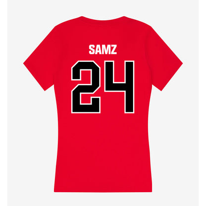 Youngstown State - NCAA Women's Basketball : Bella Samz - Women's V-Neck T-Shirt-1