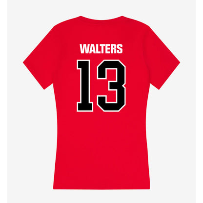 Youngstown State - NCAA Football : Fresh Walters - Women's V-Neck T-Shirt-1