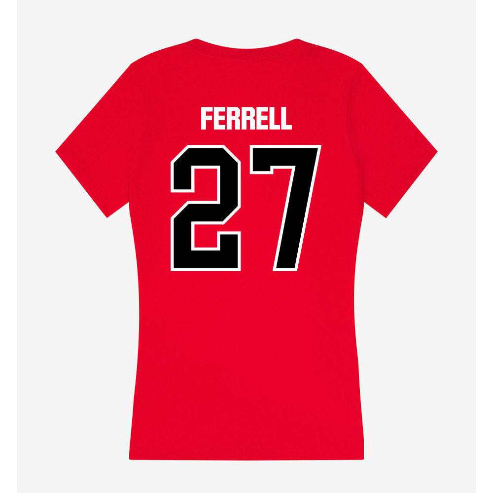 Youngstown State - NCAA Football : DC Ferrell - Women's V-Neck T-Shirt-1