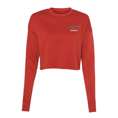 Youngstown State - NCAA Baseball : Sumner Estes - Women's Cropped Crew Fleece-0