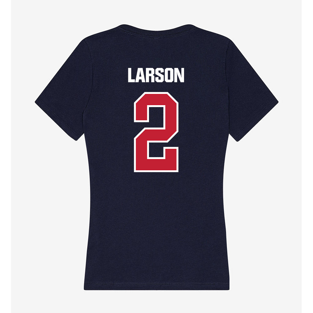 Richmond - NCAA Baseball : Connor Larson - Women's V-Neck T-Shirt-1