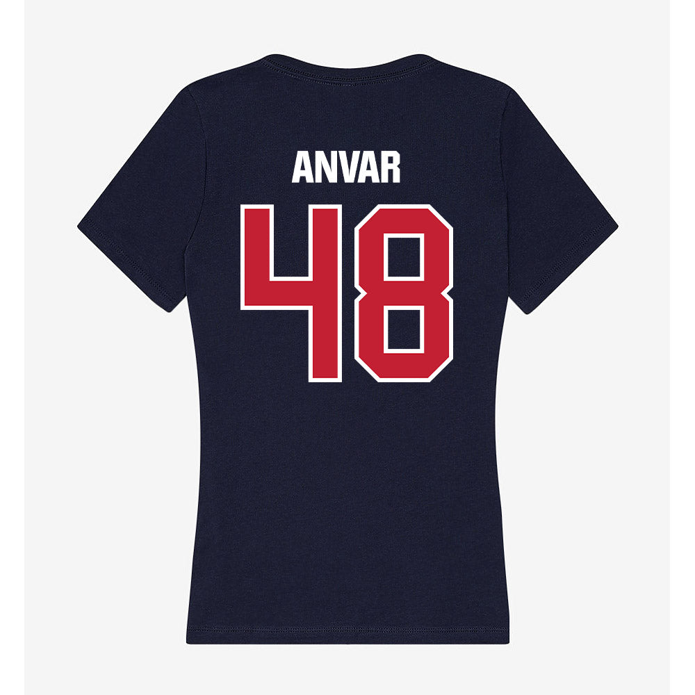 Richmond - NCAA Baseball : Bijan Anvar - Women's V-Neck T-Shirt-1