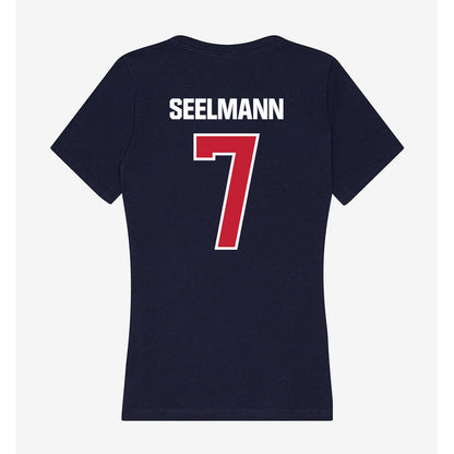 Richmond - NCAA Football : Peyton Seelmann - Women's V-Neck T-Shirt-1
