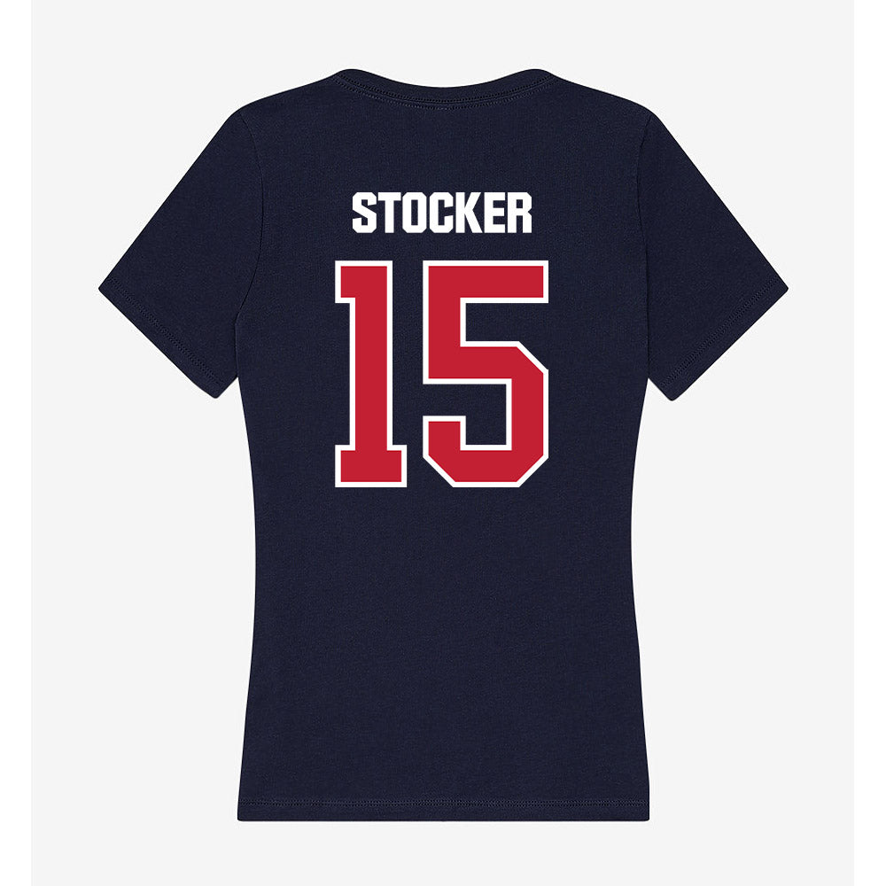 Richmond - NCAA Football : D'Angelo Stocker - Women's V-Neck T-Shirt-1