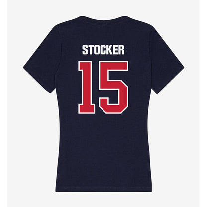 Richmond - NCAA Football : D'Angelo Stocker - Women's V-Neck T-Shirt-1