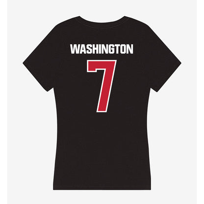 Northern Illinois - NCAA Men's Basketball : Hassan Washington - Women's V-Neck T-Shirt-1