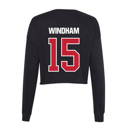 Northern Illinois - NCAA Football : Broderick Windham - Women's Cropped Crew Fleece-1
