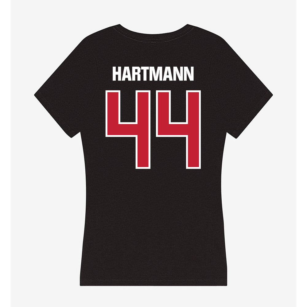 Northern Illinois - NCAA Baseball : Kyle Hartmann - Women's V-Neck T-Shirt-1