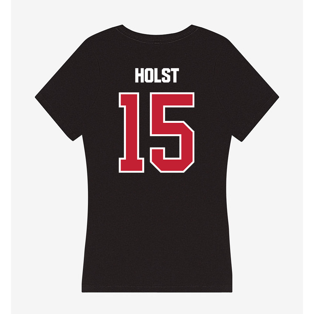 Northern Illinois - NCAA Football : Josh Holst - Women's V-Neck T-Shirt-1