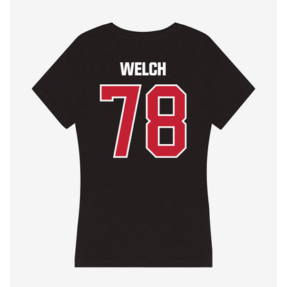 Northern Illinois - NCAA Football : Jacob Welch - Women's V-Neck T-Shirt-1