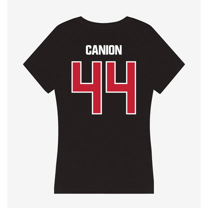 Northern Illinois - NCAA Football : Montrel Canion - Women's V-Neck T-Shirt-1