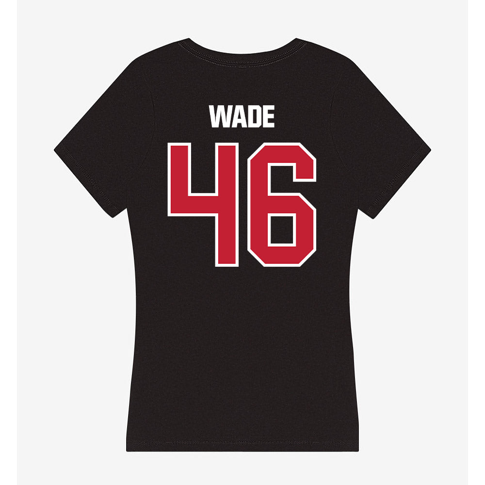 Northern Illinois - NCAA Football : CJ Wade - Women's V-Neck T-Shirt-1