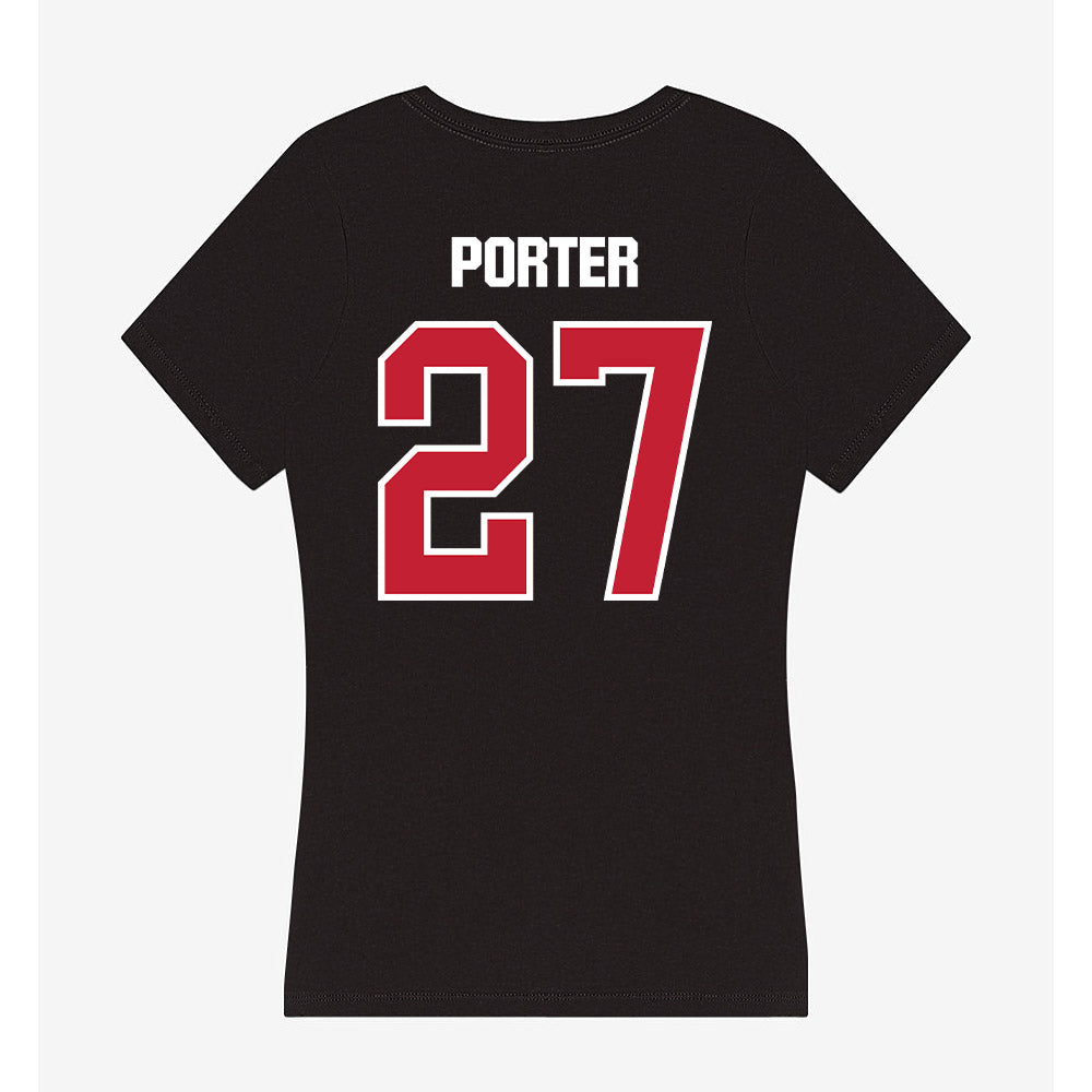 Northern Illinois - NCAA Football : Trey Porter - Women's V-Neck T-Shirt-1