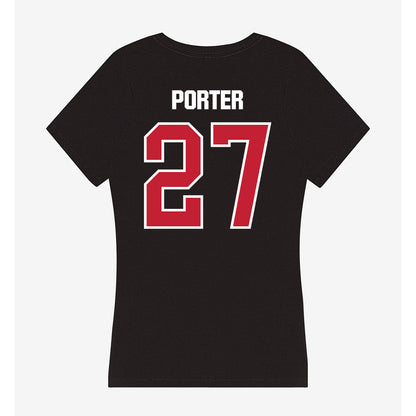 Northern Illinois - NCAA Football : Trey Porter - Women's V-Neck T-Shirt-1