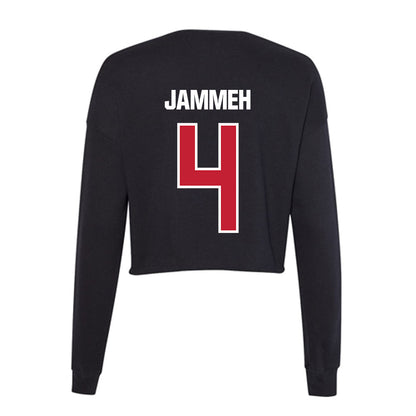 Northern Illinois - NCAA Football : Muhammed Jammeh - Women's Cropped Crew Fleece-1
