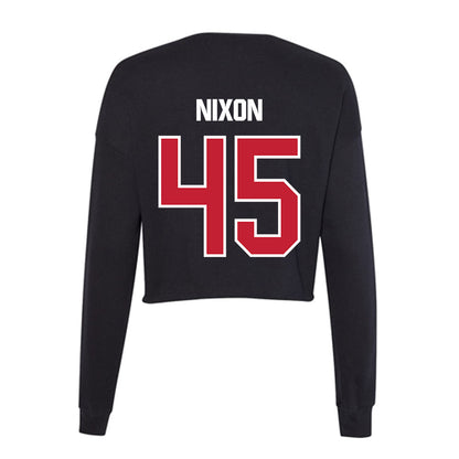 Northern Illinois - NCAA Football : Trenton Nixon - Women's Cropped Crew Fleece-1