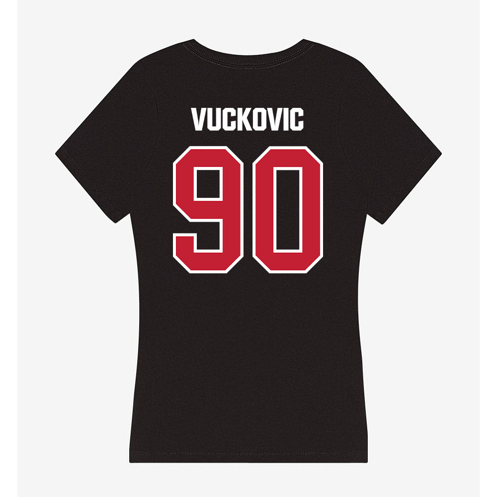 Northern Illinois - NCAA Football : Danny Vuckovic - Women's V-Neck T-Shirt-1
