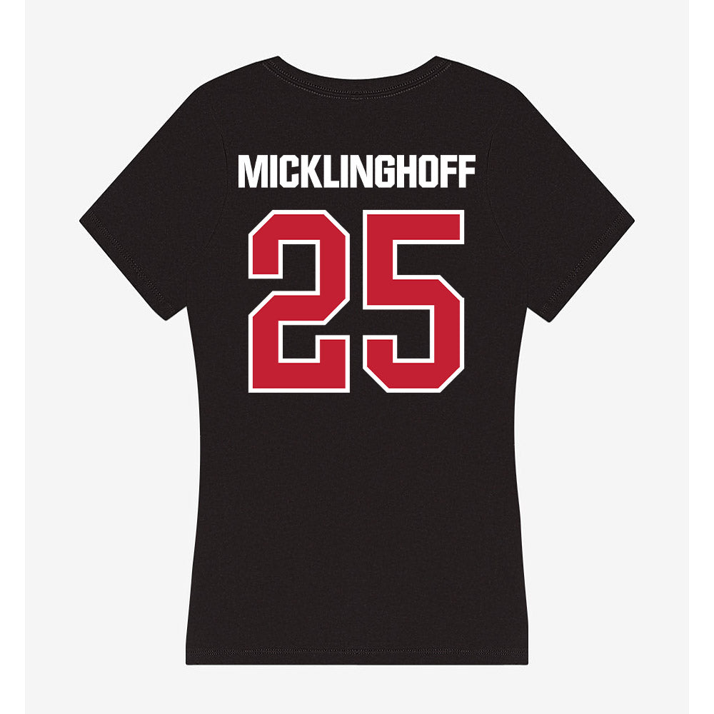 Northern Illinois - NCAA Baseball : Gavin Micklinghoff - Women's V-Neck T-Shirt-1