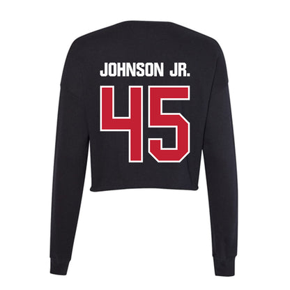 Northern Illinois - NCAA Football : Telly Johnson Jr. - Women's Cropped Crew Fleece-1