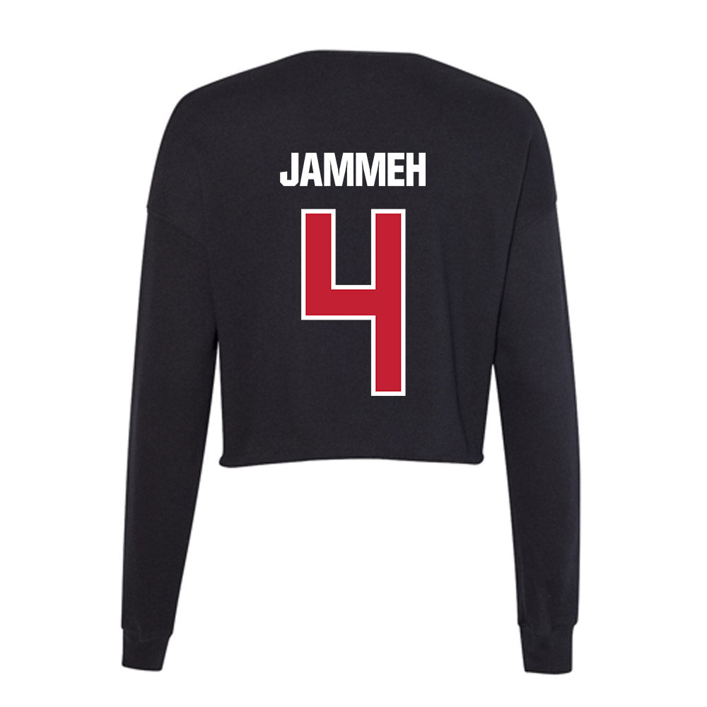 Northern Illinois - NCAA Football : Mo Jammeh - Women's Cropped Crew Fleece-1