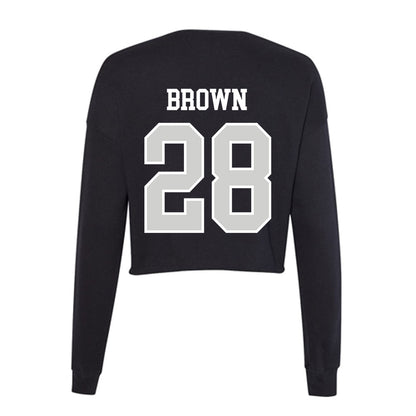 Indiana State - NCAA Football : Deion Brown - Women's Cropped Crew Fleece-1