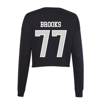 Indiana State - NCAA Football : RJ Brooks - Women's Cropped Crew Fleece-1