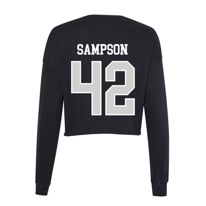 Indiana State - NCAA Football : Braxton Sampson - Women's Cropped Crew Fleece-1