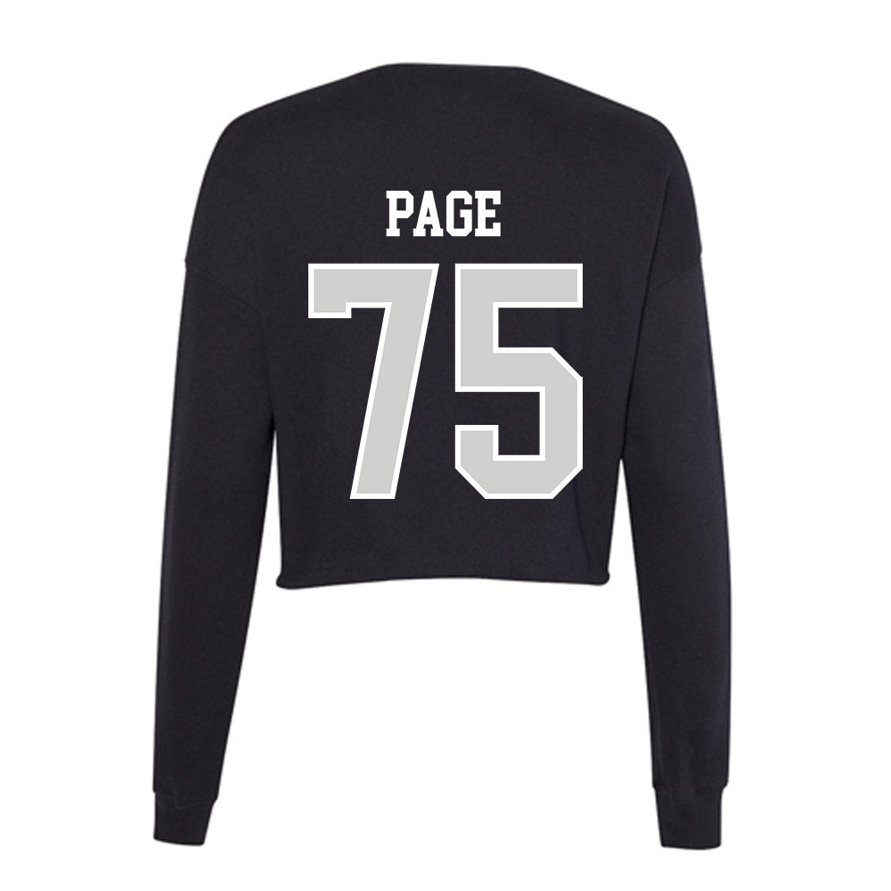 Indiana State - NCAA Football : Andrew Page - Women's Cropped Crew Fleece-1