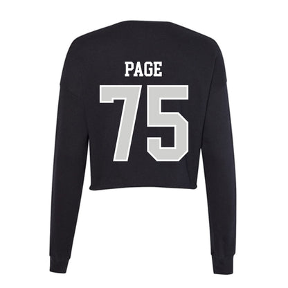 Indiana State - NCAA Football : Andrew Page - Women's Cropped Crew Fleece-1