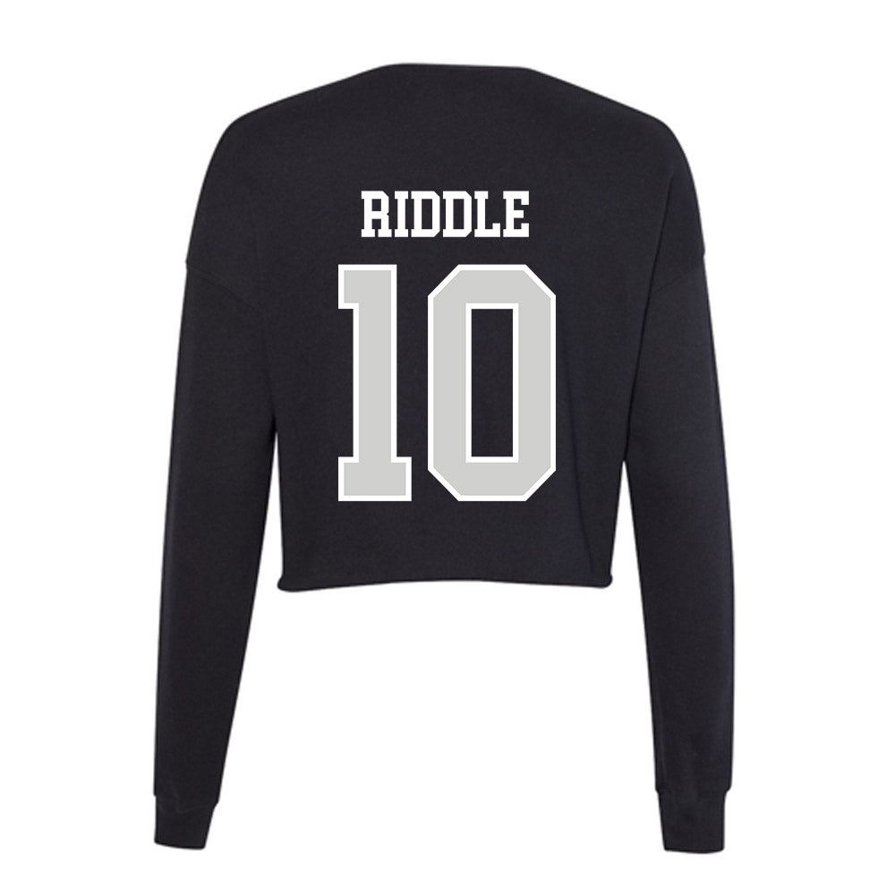 Indiana State - NCAA Football : Brock Riddle - Women's Cropped Crew Fleece-1