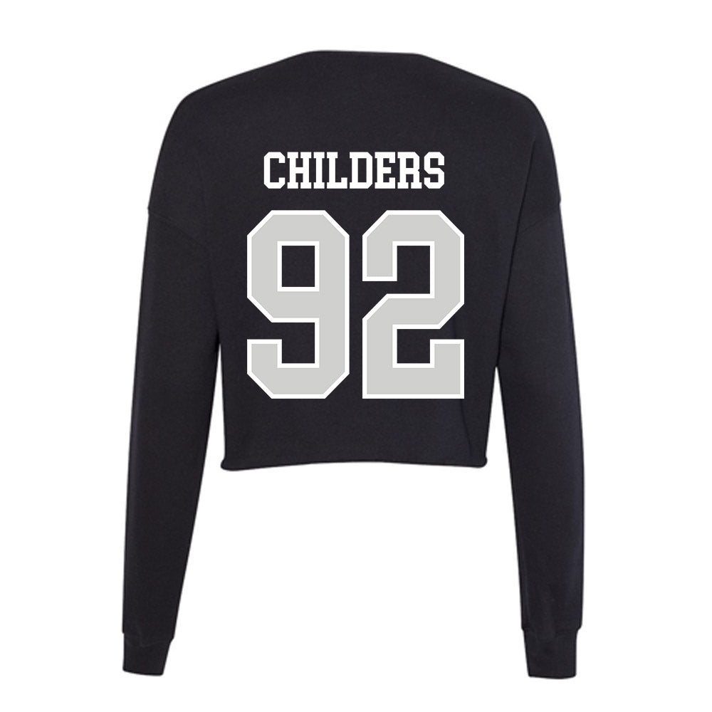 Indiana State - NCAA Football : Jayden Childers - Women's Cropped Crew Fleece-1